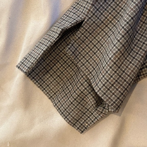 ZARA Asymmetrical Hem Plaid Trousers size 2 - Picture 8 of 11